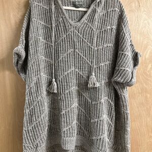 Acne Gray V-Neck Women's Sweater